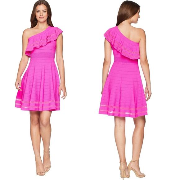 Ted Baker Pink One Shoulder Streena Dress - Picture 3 of 8